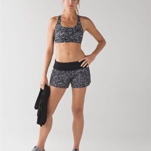 lululemon athletica Black and White Athletic Shorts